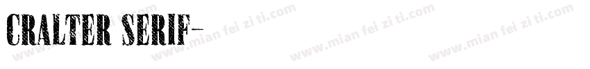 Cralter serif字体转换